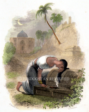 /data/Original Prints/Portraiture, Portraits, Occupations, Trades and Professions, People/HINDOO FEMALE AT THE TOMB OF HER CHILD.jpg